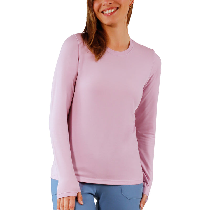 womens long sleeve everyday tee in lotus|lotus