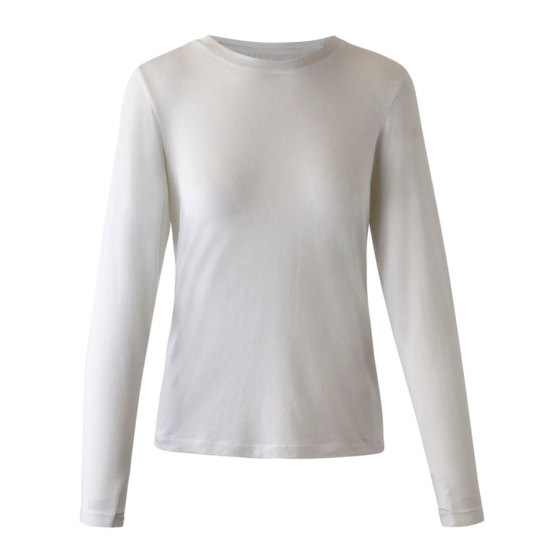 Women's Long Sleeve Everyday Tee in White|white