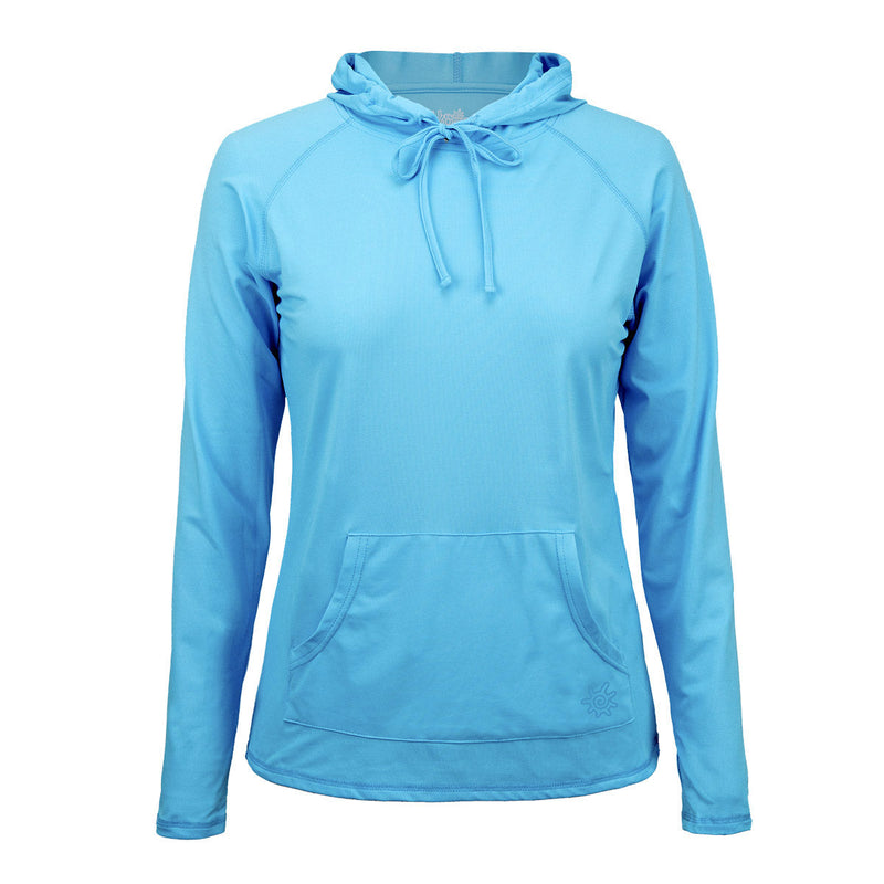 women's pullover hoodie in aqua|aqua