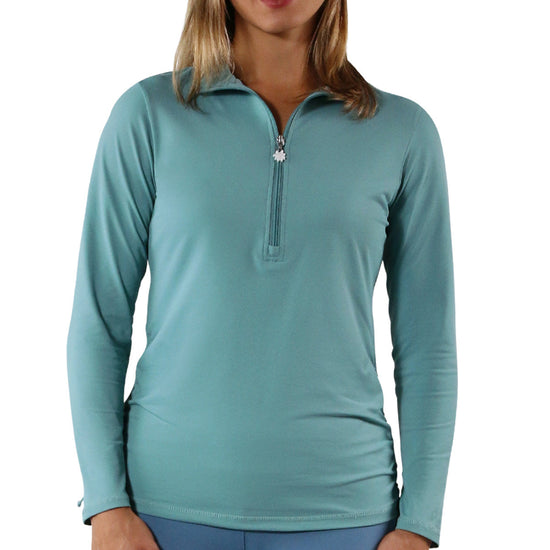 women long sleeve half zip sun shirt|river