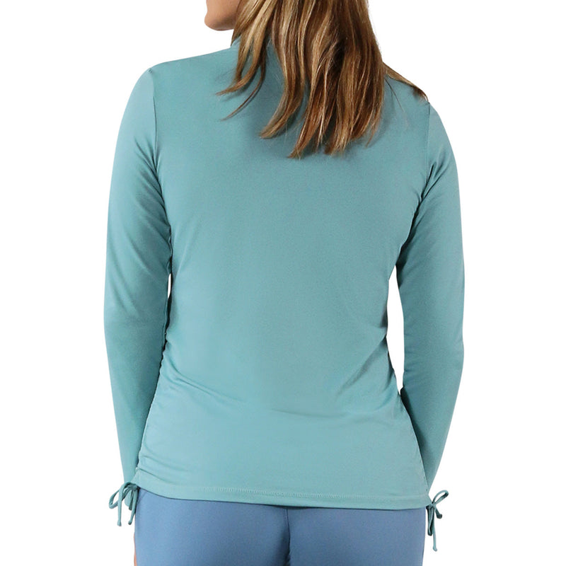 women long sleeve half zip sun shirt|river