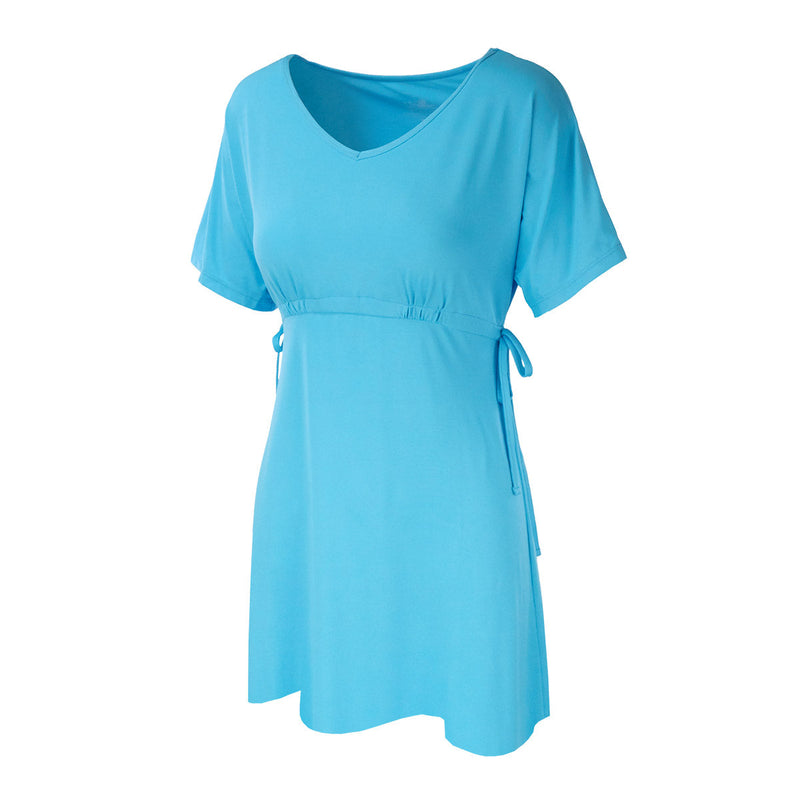 women's sun dress in aqua|aqua