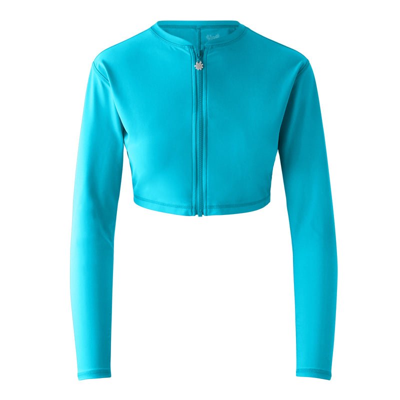 Women's Active Swim Shrug in Scuba Blue|scuba-blue