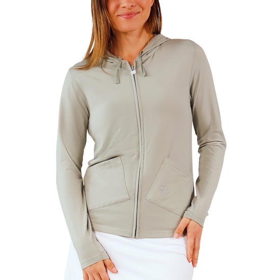 women's everyday hooded jacket in agave|agave