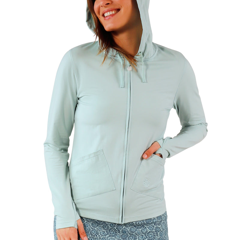 women's hooded everyday jacket in dewdrop|dewdrop