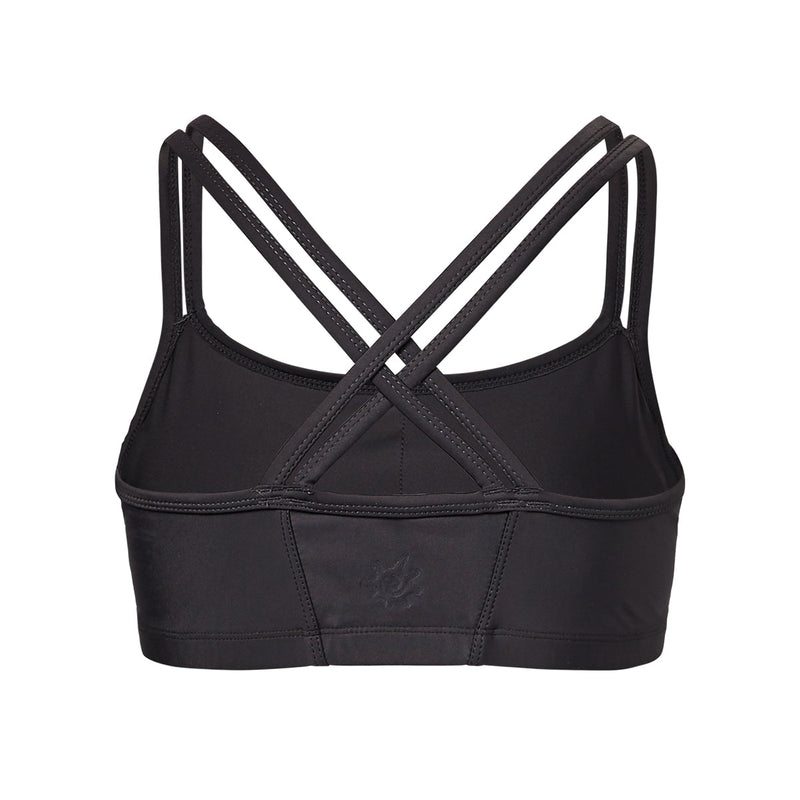 women's crisscross swim bra in charcoal grey|charcoal-grey