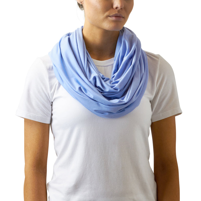 Women's Sun Shawl Worn as a Scarf|blue-mist