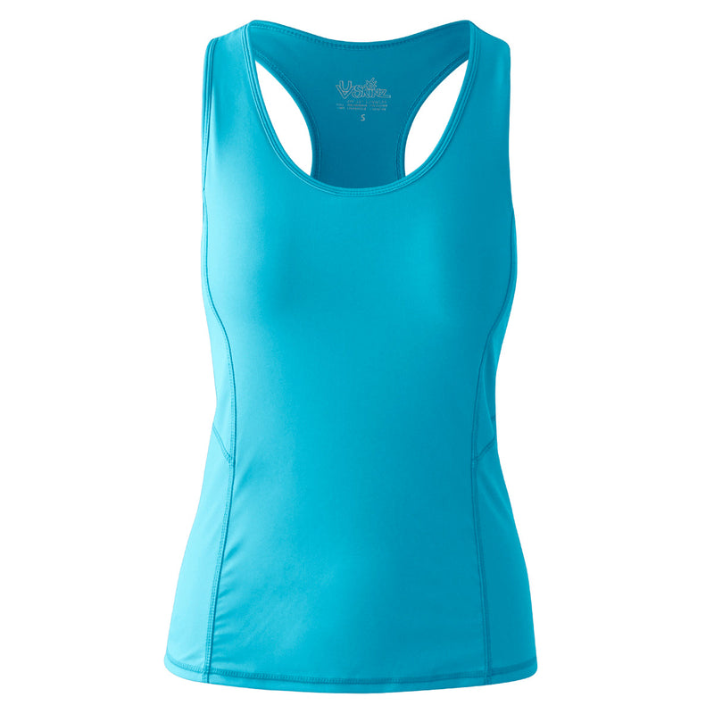 women's swim tank in scuba blue|scuba-blue