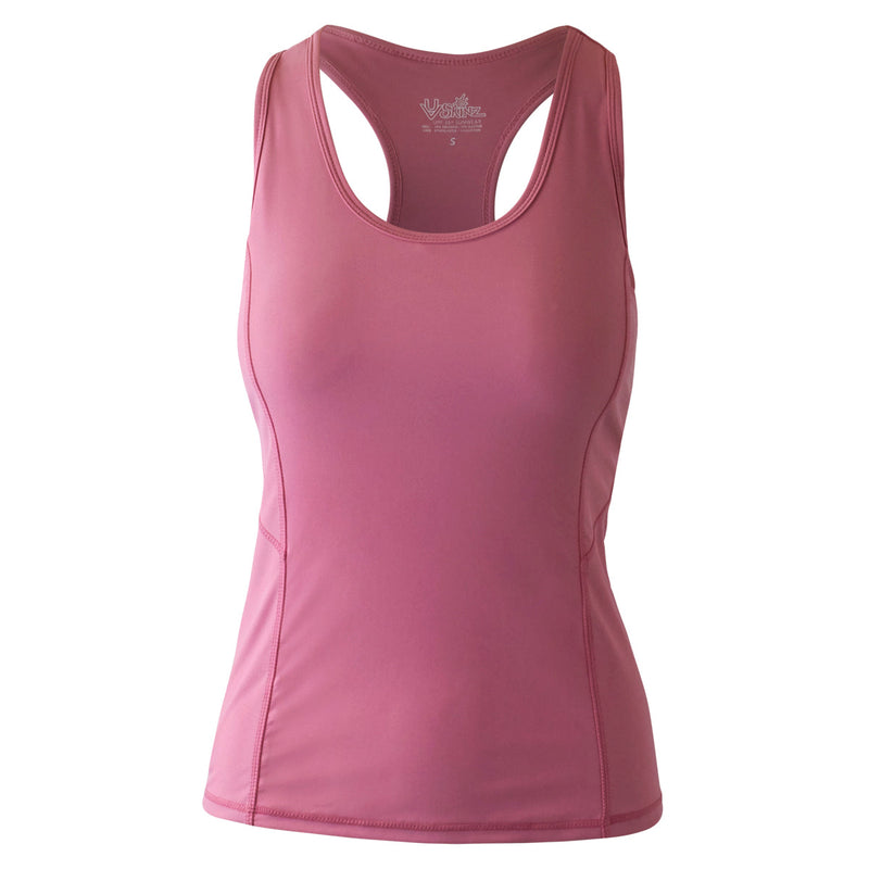 women's swim tank in wild rose|wild-rose