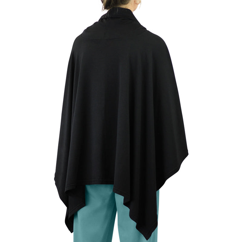 women's sun poncho in black|black