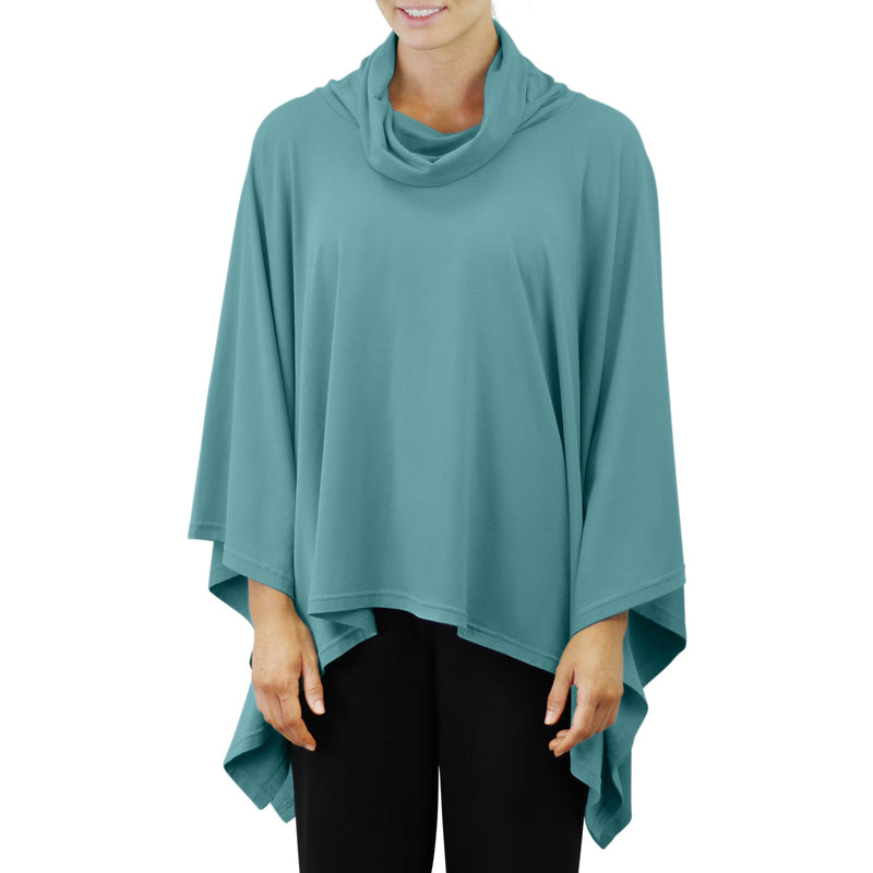 women's sun poncho in river|river