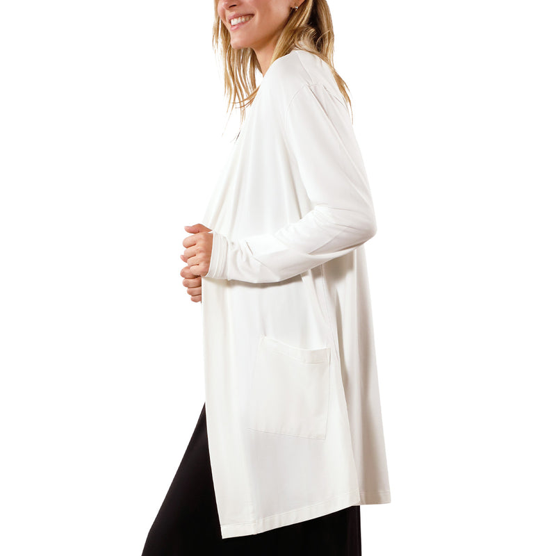 side view of womens everyday sun layer in pearl|pearl