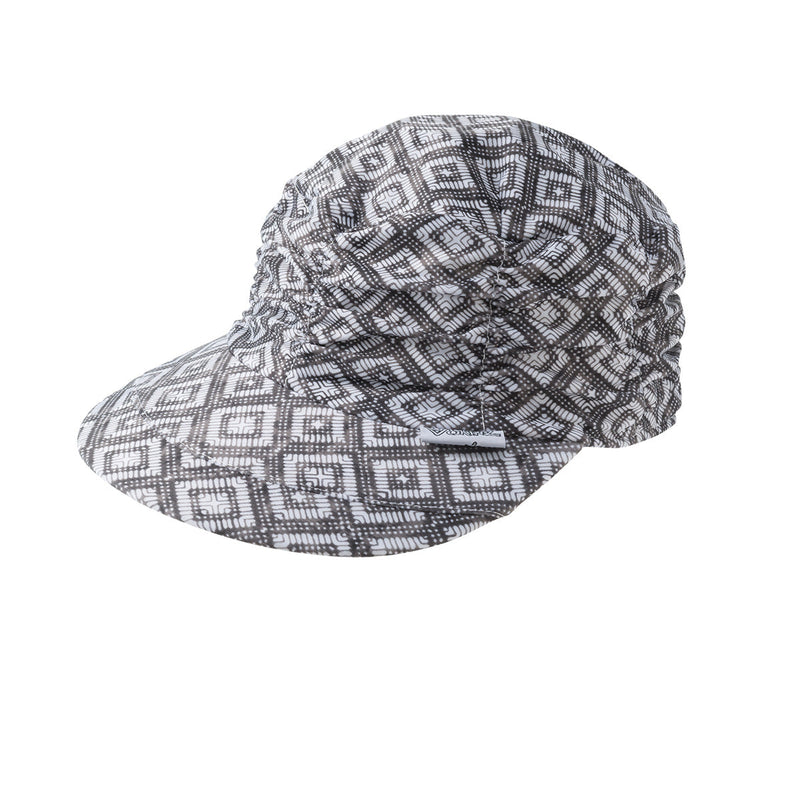 Women's swim cap in charcoal diamond|charcoal-diamond