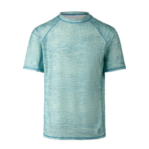 men's short sleeve swim shirt in lagoon jaspe|lagoon-jaspe