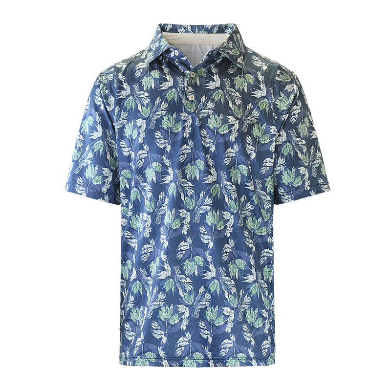 men's short sleeve polo in vintage tropical|vintage-tropical