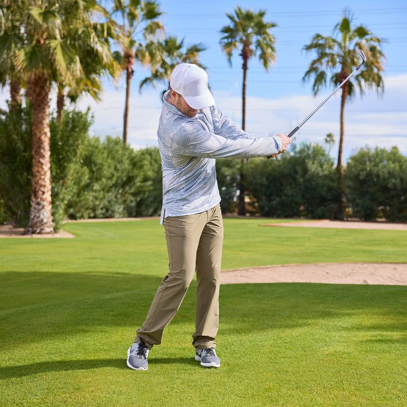 man golfing in long sleeve performance polo|dawn-patrol