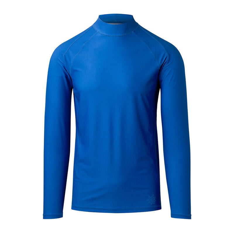 men's long sleeve active swim shirt in deep sea|deep-sea