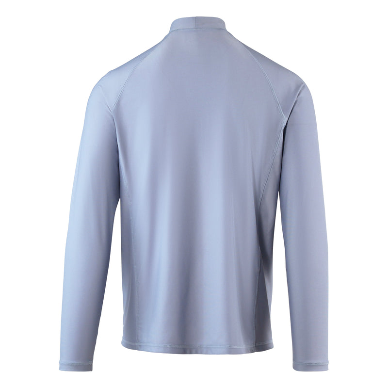 back view of mens long sleeve active sun & swim shirt|moon-dust