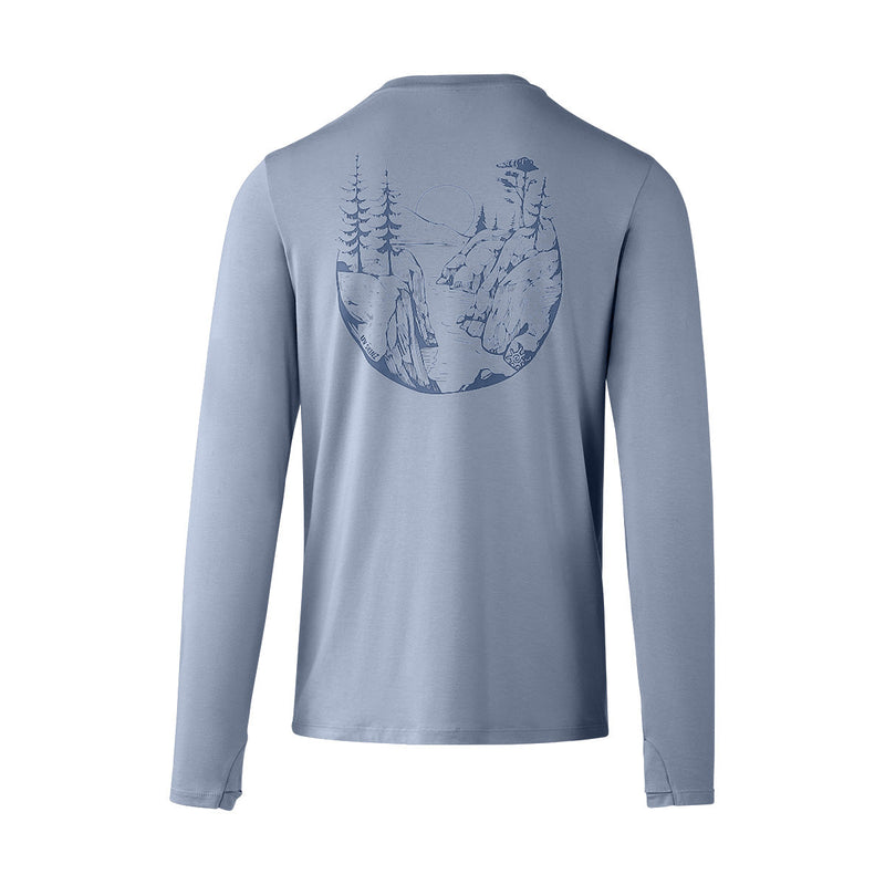 men's long sleeve everyday tee|moon-dust