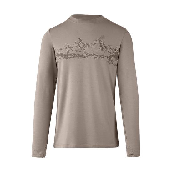 men's long sleeve everyday tee|sandstone