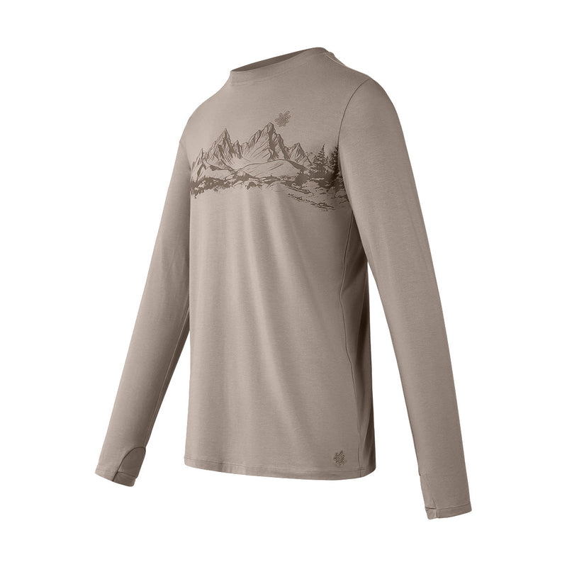 men's long sleeve everyday tee|sandstone