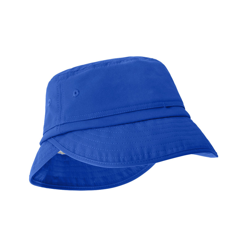 kid's adjustable flap sun hat in deep sea|deep-sea