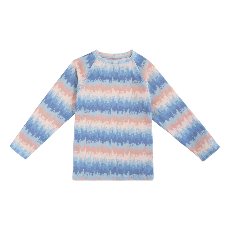 kids long sleeve crew sunny swim shirt in sandcastle dreams|sandcastle-dream