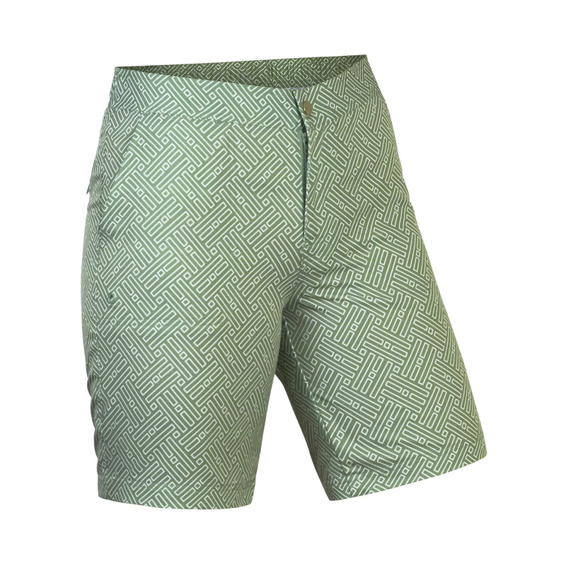 Women's Board Shorts in Sage Maze|sage-maze