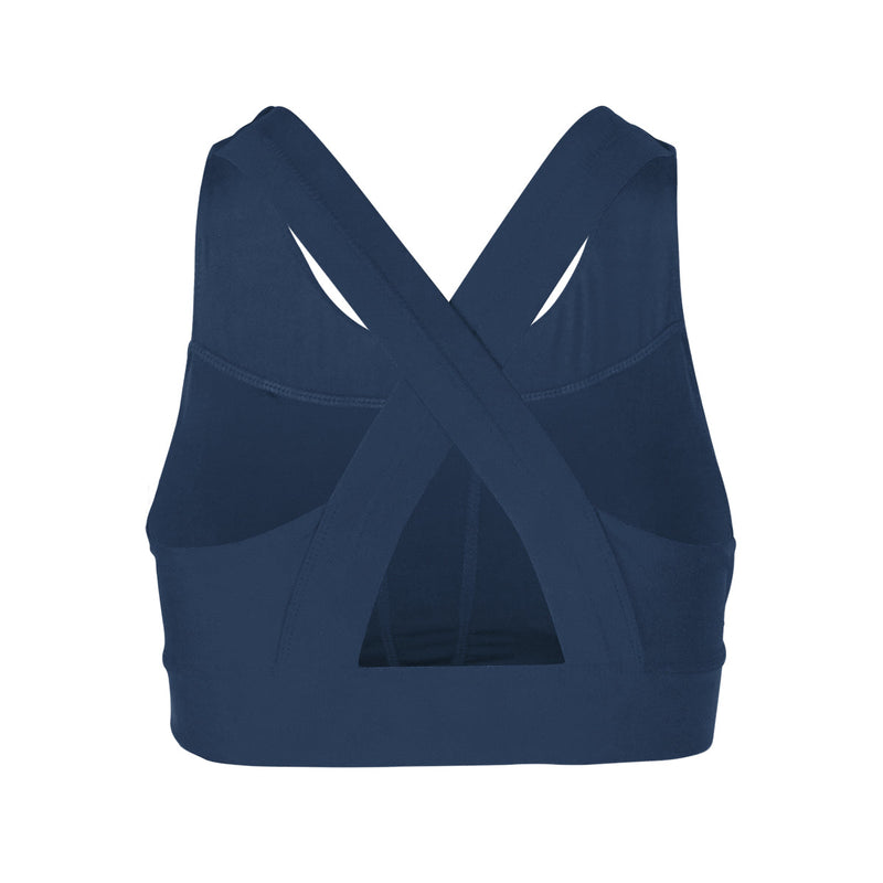 Back of the Women's Active Swim Bra in Midnight|midnight