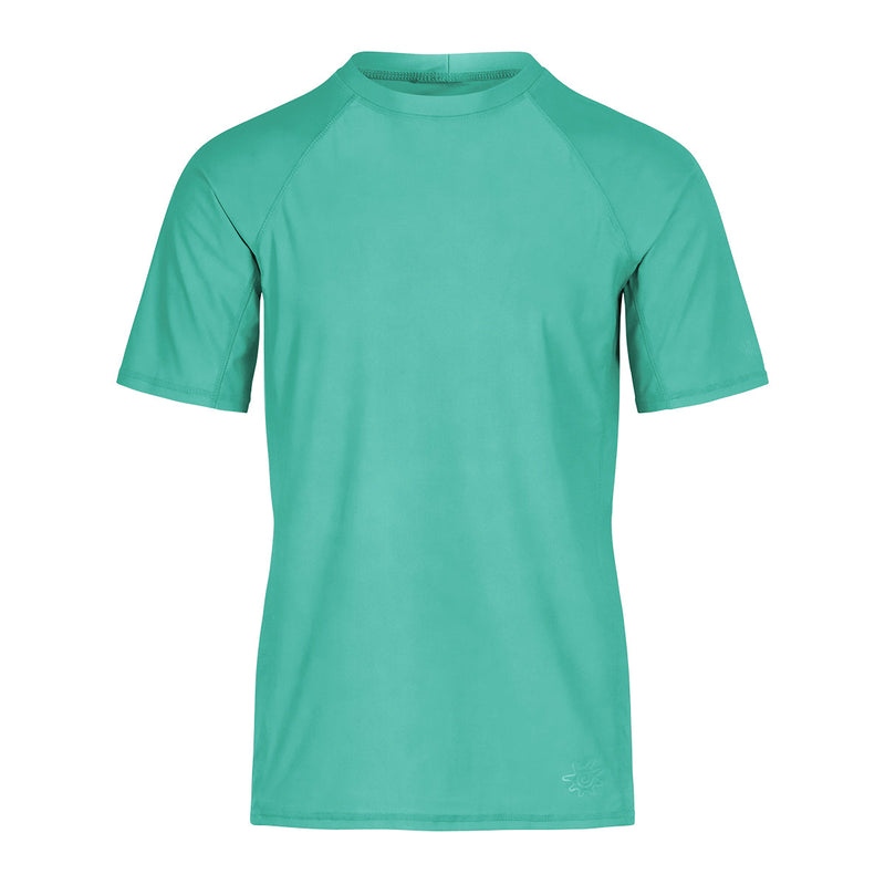 men's short sleeve swim shirt in mint|mint